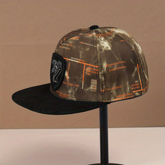 Vintage Graffiti Print Snapback Cap Lightweight Cotton Dad Hat