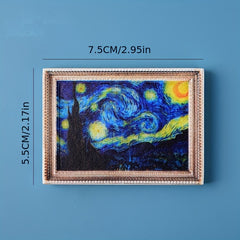 1pc Famous Painting Refrigerator Magnet 3D Magnetic Stickers