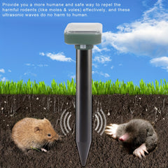 Solar Mole Repellent Stakes Waterproof & Ultrasonic