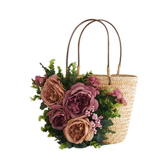 Small Flowers Straw Bag Beach Bag Rattan Bag Handbag Braid Women Bag