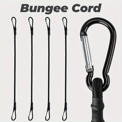 4pcs Bungee Cord Carabiner Hook Heavy Duty Straps Elastic Rope Outdoor