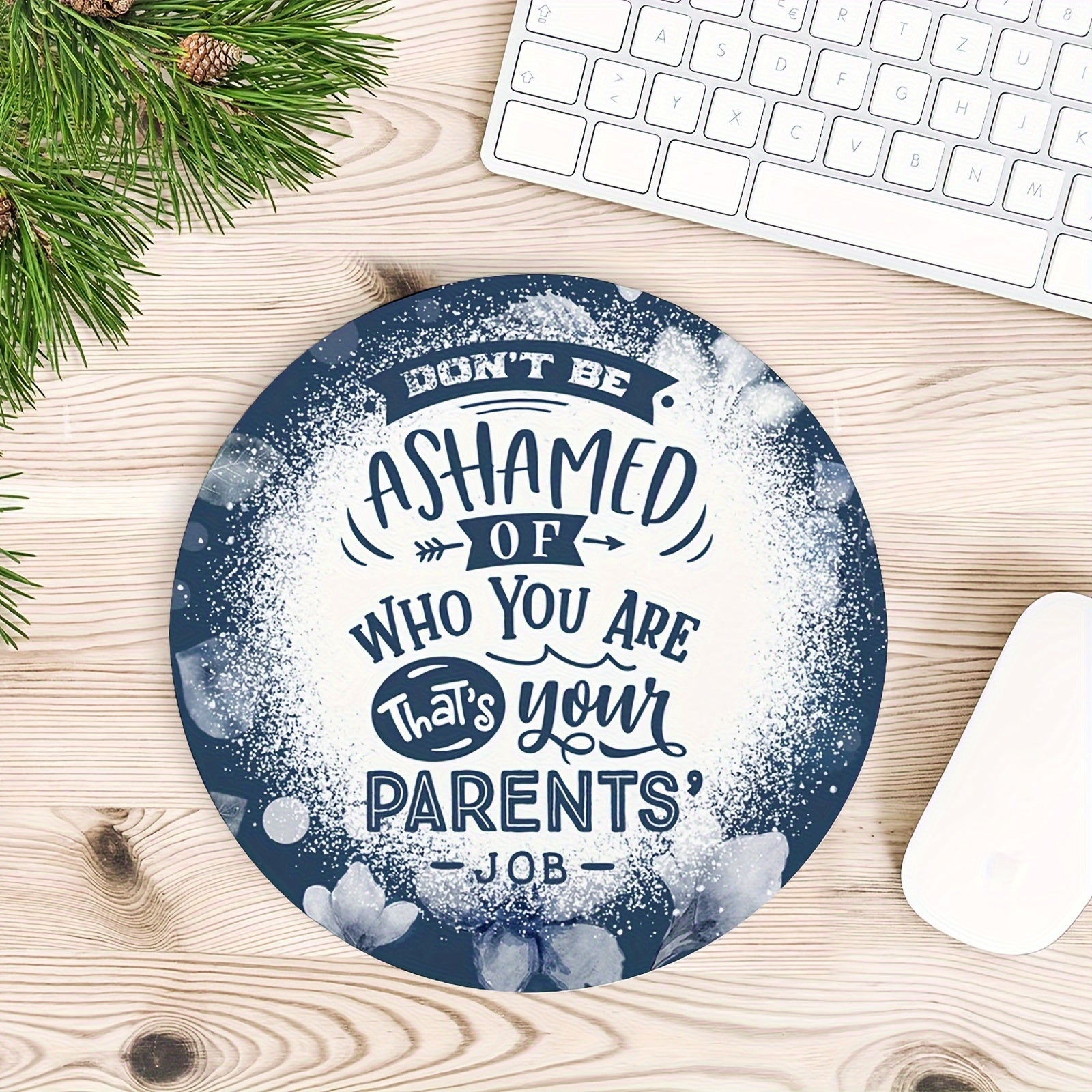 Round Mouse Pad Non Slip Rubber Base Small Size 7.87 X 7.87 X 0.1inch