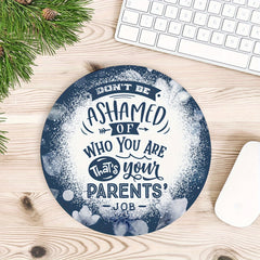 Round Mouse Pad Non Slip Rubber Base Small Size 7.87 X 7.87 X 0.1inch