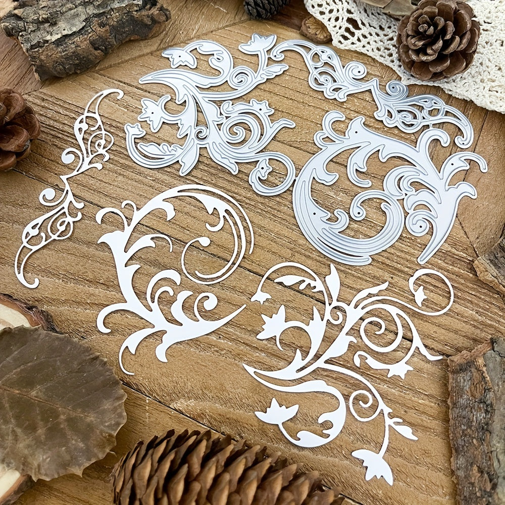 3pcs Retro Lace Flower Metal Cutting Dies Set for DIY Scrapbooking