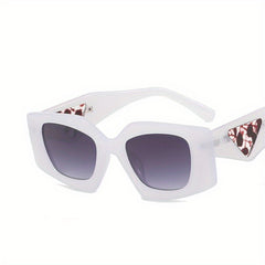 Oversized Jelly Frame Sunglasses Gradient Lens Tortoiseshell Decor Glasses UV400
