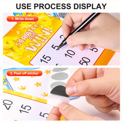 300pcs Round Scratch Label Stickers Self Adhesive Silvery