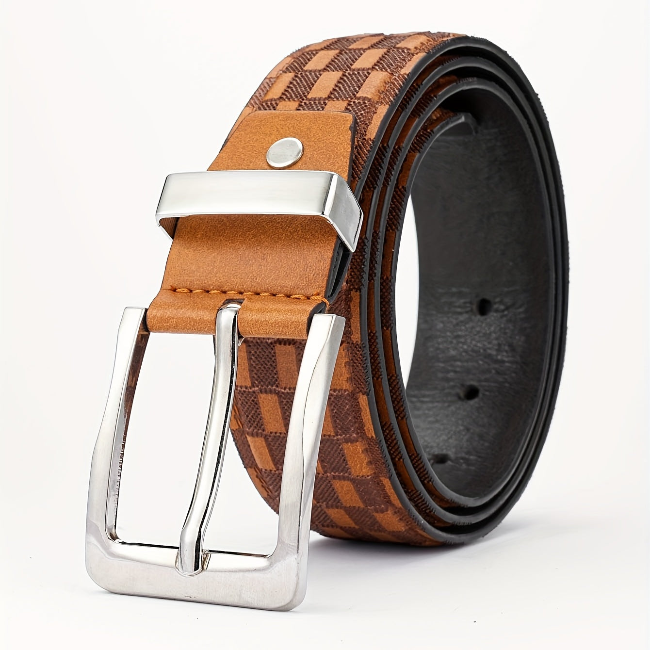 PU Striped Belt Accessories For Men