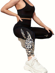 Leopard Print Quick Dry Gym Leggings High Waist Yoga Pants