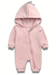 Soft Cotton Hooded Animal Romper for Baby Boys Girls