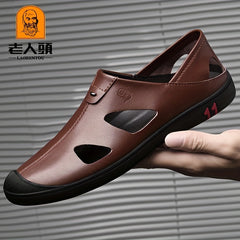 Men's Lightweight Hollow Out Slip On Sandals Non Slip Dress Shoes