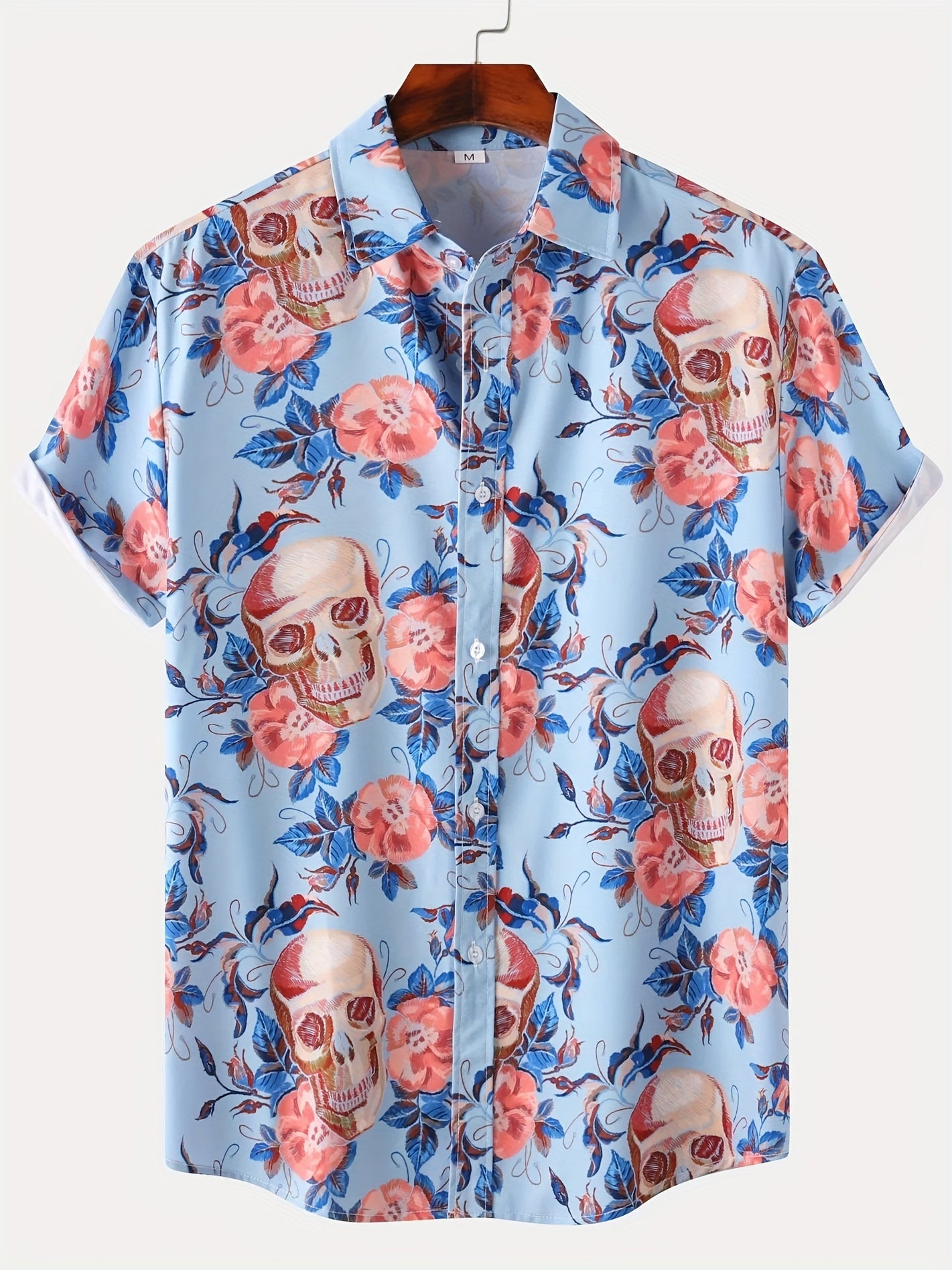 Autumn Men's Halloween Print Short Sleeve Shirt