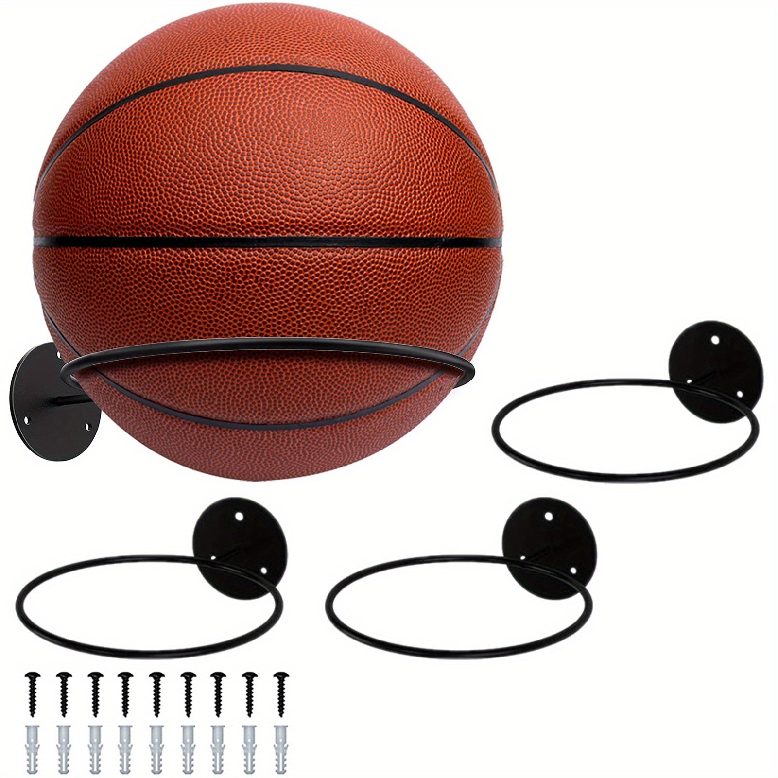 Metal Wall Mounted Ball Holder for Soccer and Football