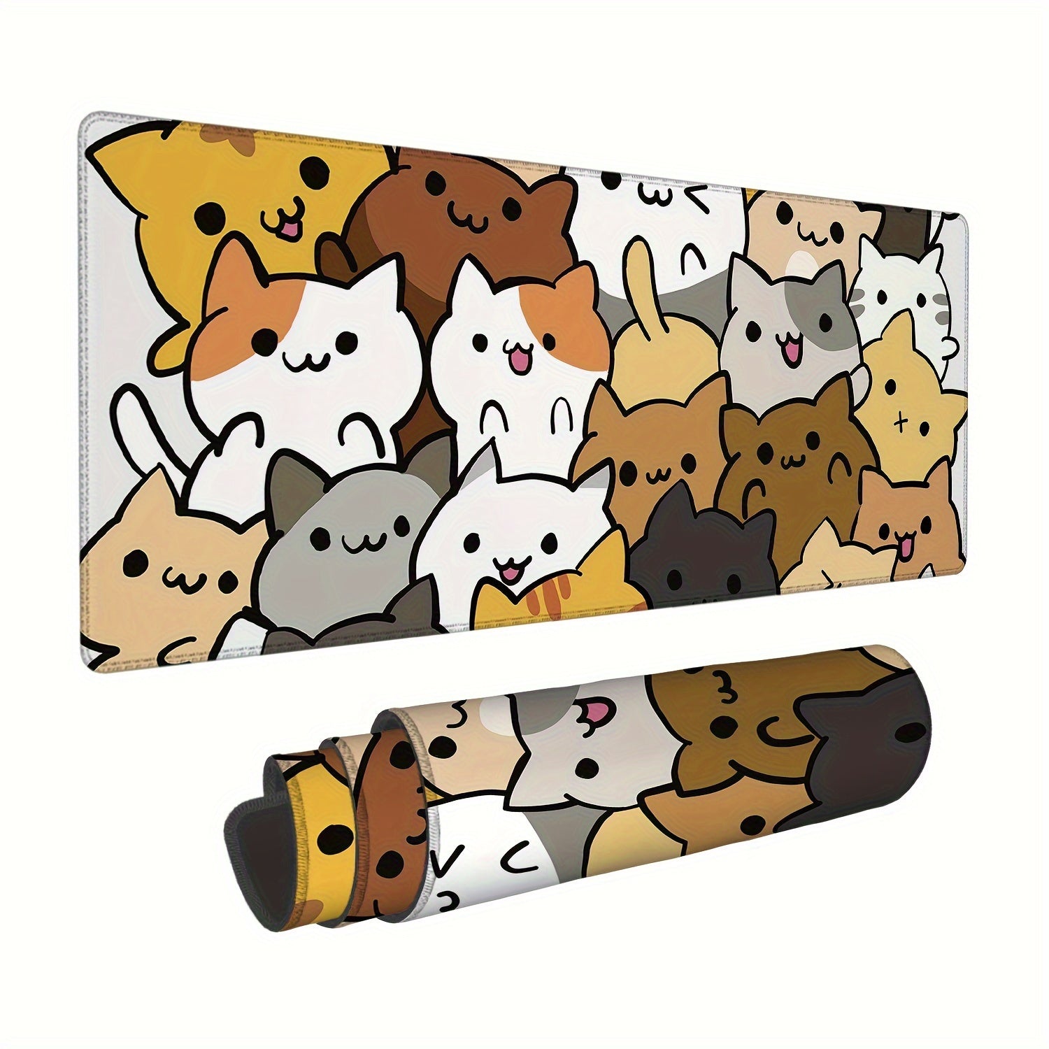 Colorful Cat XL Mouse Pad 29.97x80.01cm