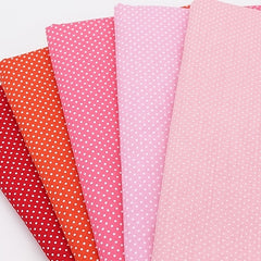 20pcs Multicolor Polka Dot Cotton Fabric for DIY Crafting