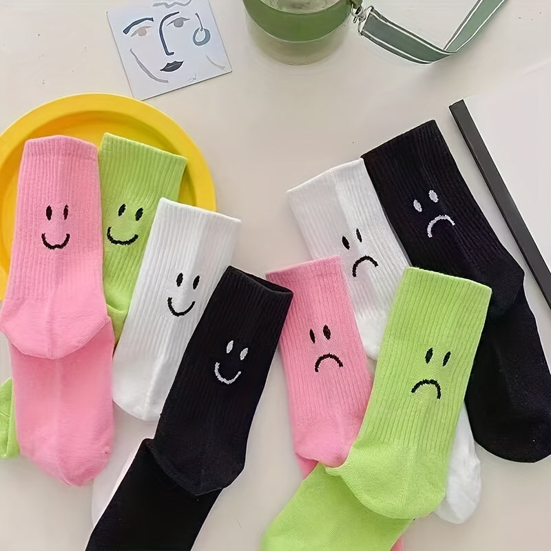 8 Pairs Cartoon Print Socks Women's Stockings