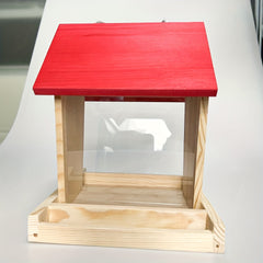 Wooden Bird Feeder & Squirrel House Box