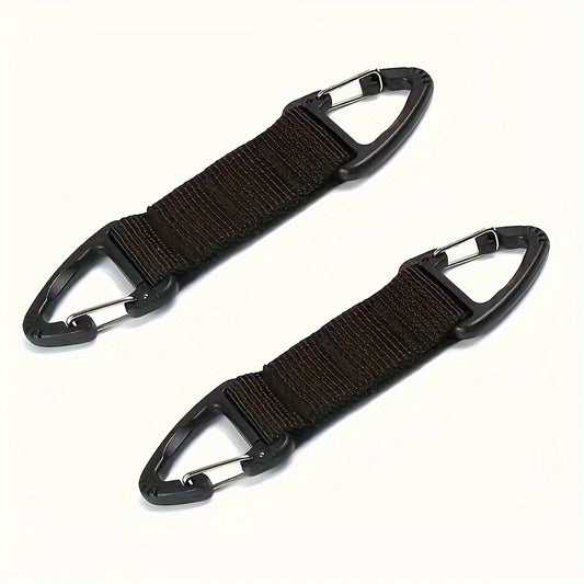 2pcs Nylon Webbing Buckle Carabiner Backpack Hanging Buckle Keychain