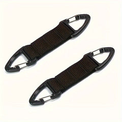 2pcs Nylon Webbing Buckle Carabiner Backpack Hanging Buckle Keychain