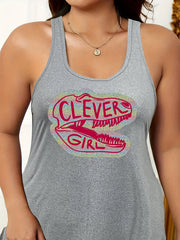 Women's Dinosaur & Letter Print Tank Sleep Dress