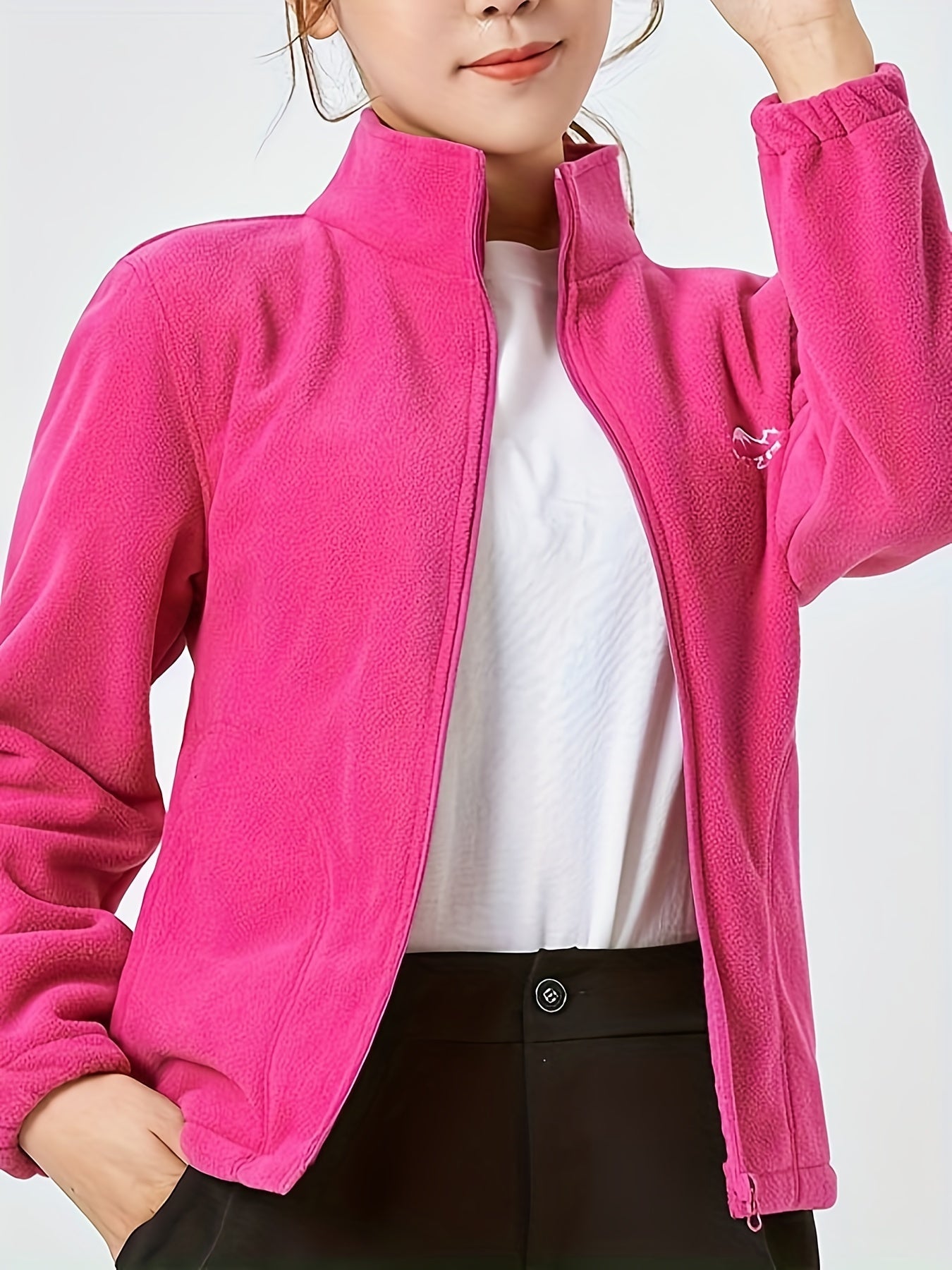 Girls Polar Fleece Double Sided Long Sleeve Jacket for Winter