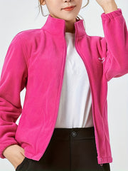 Girls Polar Fleece Double Sided Long Sleeve Jacket for Winter