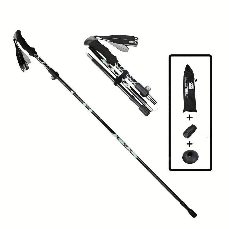 Collapsible Trekking Poles Aluminum Hiking Stick for Outdoor Activities
