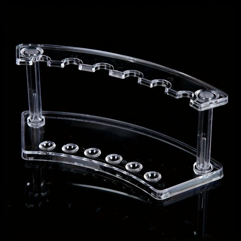 1pc Transparent Pen Holder 6 Slots Display Stand Organizer