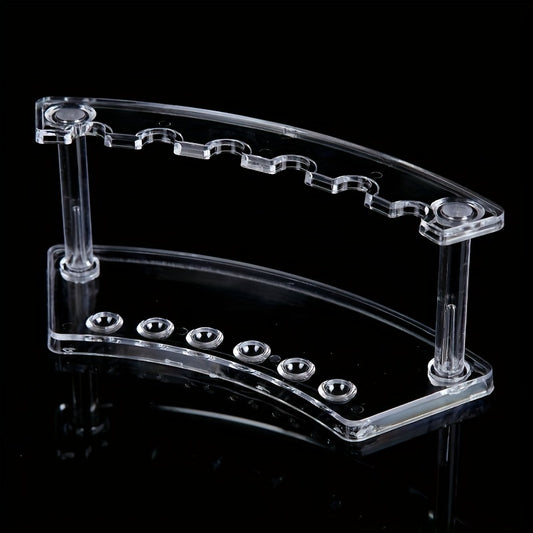 1pc Transparent Pen Holder 6 Slots Display Stand Organizer