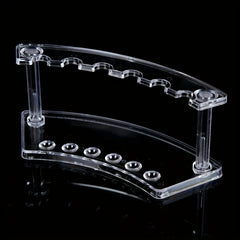 1pc Transparent Pen Holder 6 Slots Display Stand Organizer