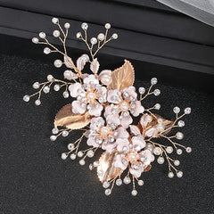 Rhinestone Bridal Hair Clip Wedding Hair Pin Golden