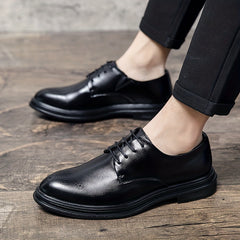Men's Brogue Derby Shoes Lace up Front Outdoor Dress Shoes for Men