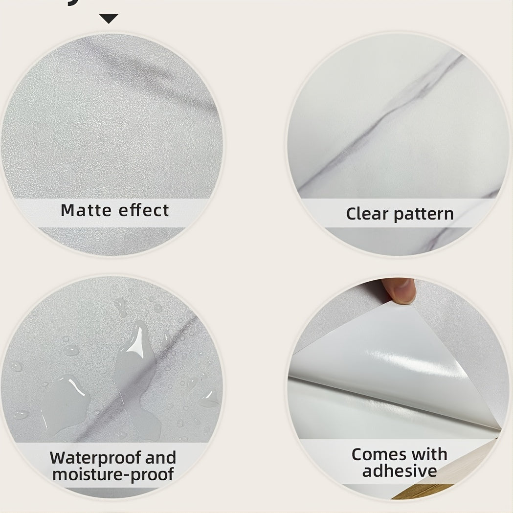 Waterproof Frosted Marble Sticker, Moisture-proof, 1pc