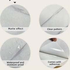 Waterproof Frosted Marble Sticker, Moisture-proof, 1pc