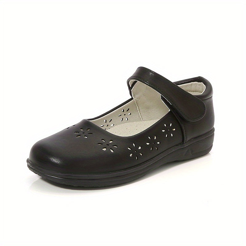 Girls Closed Toe Dance Shoes Lightweight Soft Flat Hook and Loop Fastener