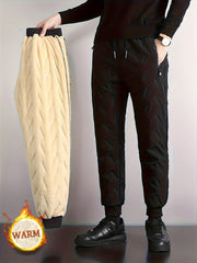 Men's Fleece Sports Joggers Casual Waterproof Thermal Pants