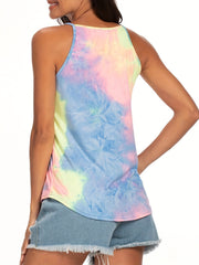 Tie Dye Spaghetti Strap Top Sleeveless Cami Summer Women's Clothing