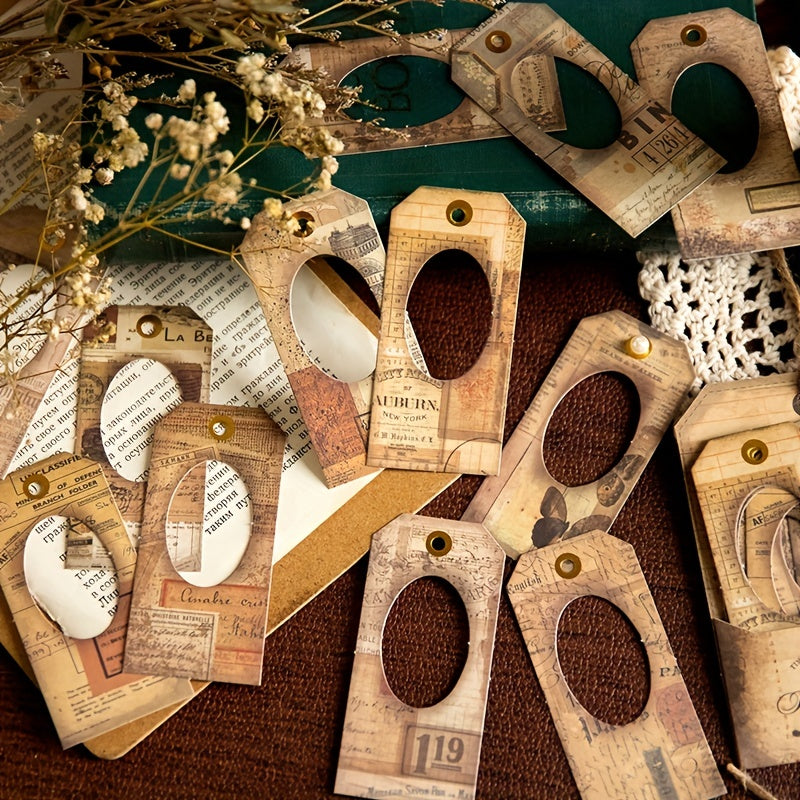 24pcs Vintage Plant Bookmarks with Tassel
