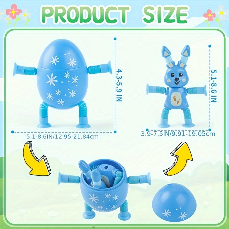 Stretch Egg Rabbit Toy with Suction Cups