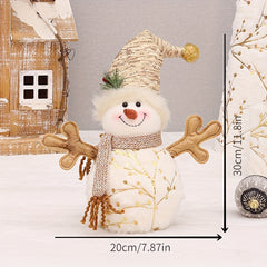 Snowman Doll Ornament Plush Pointed Hat Christmas Tree Decoration