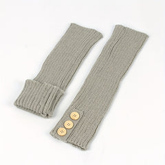 Striped Knit Leg Warmers Colorblock Knee High Socks