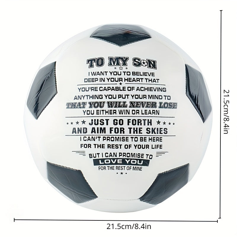 Soccer Ball 'Dad Mom To Son I Love You' Gift (No Pump)