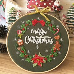 DIY Embroidery Set Christmas Pattern Gift Embroidery