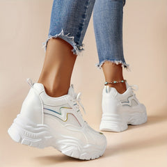 Breathable Non slip Chunky Sneakers Height Increased Dad Shoes Women's