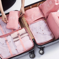 7PCS Travel Clothes Packing Cube Portable Luggage Storage Bag