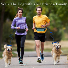Running Waist Bag & Dog Leash Combo for Outdoor Jogging