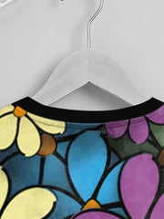 Boys Flower Pattern Sweatshirt Long Sleeve Pullover Top