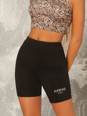 High Waist Biker Shorts Sexy Slim Fit Women's Clothing
