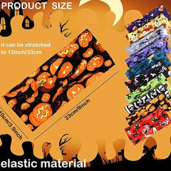 Halloween Printed Skull Spider Web Headband for Yoga Running