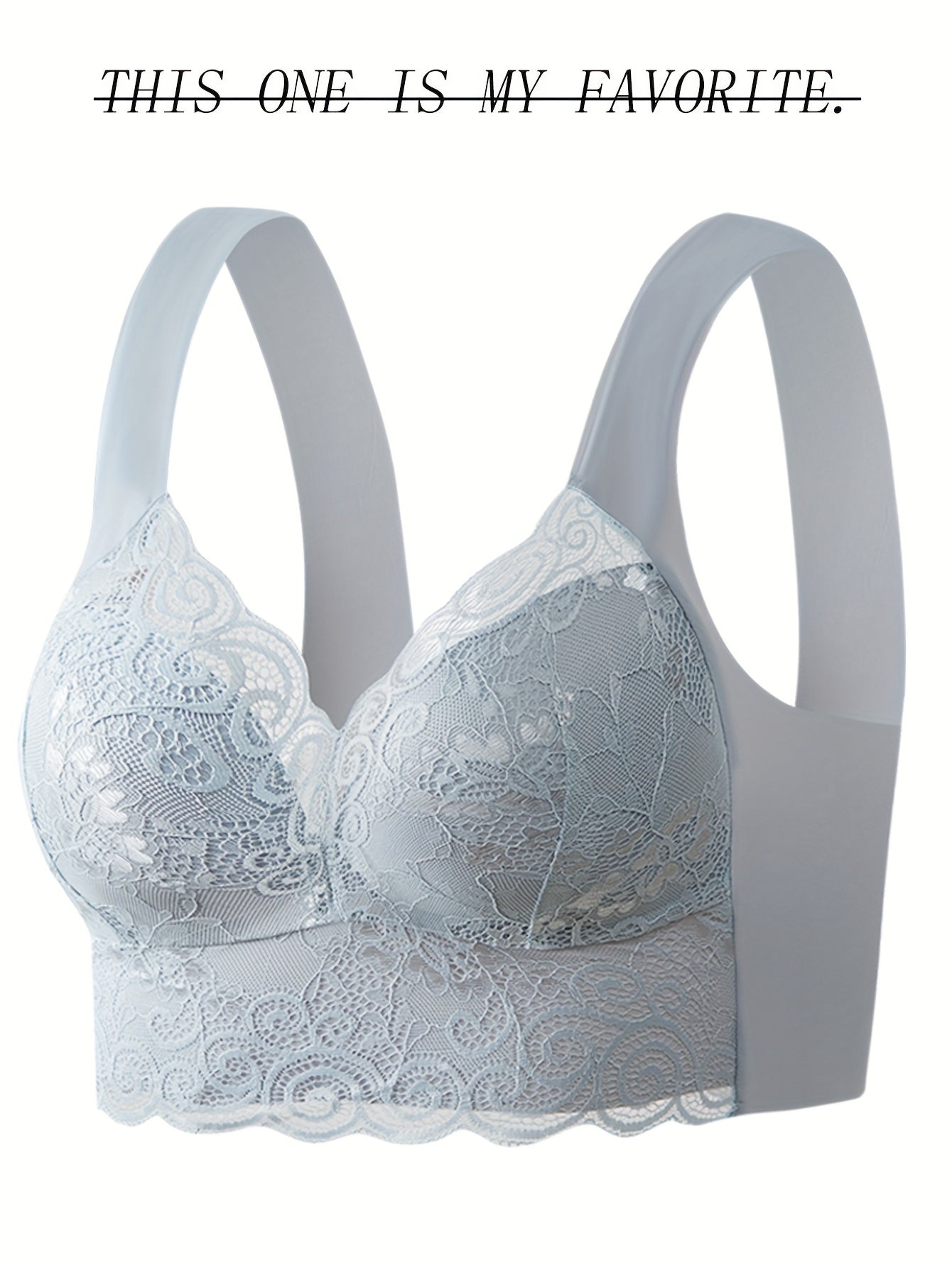 5pcs Lace Wireless Full Coverage Bras Women's Lingerie