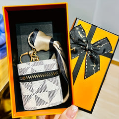 Mini Purse Key Chain Small Pocket Bag Wallet Earphones Storage Case